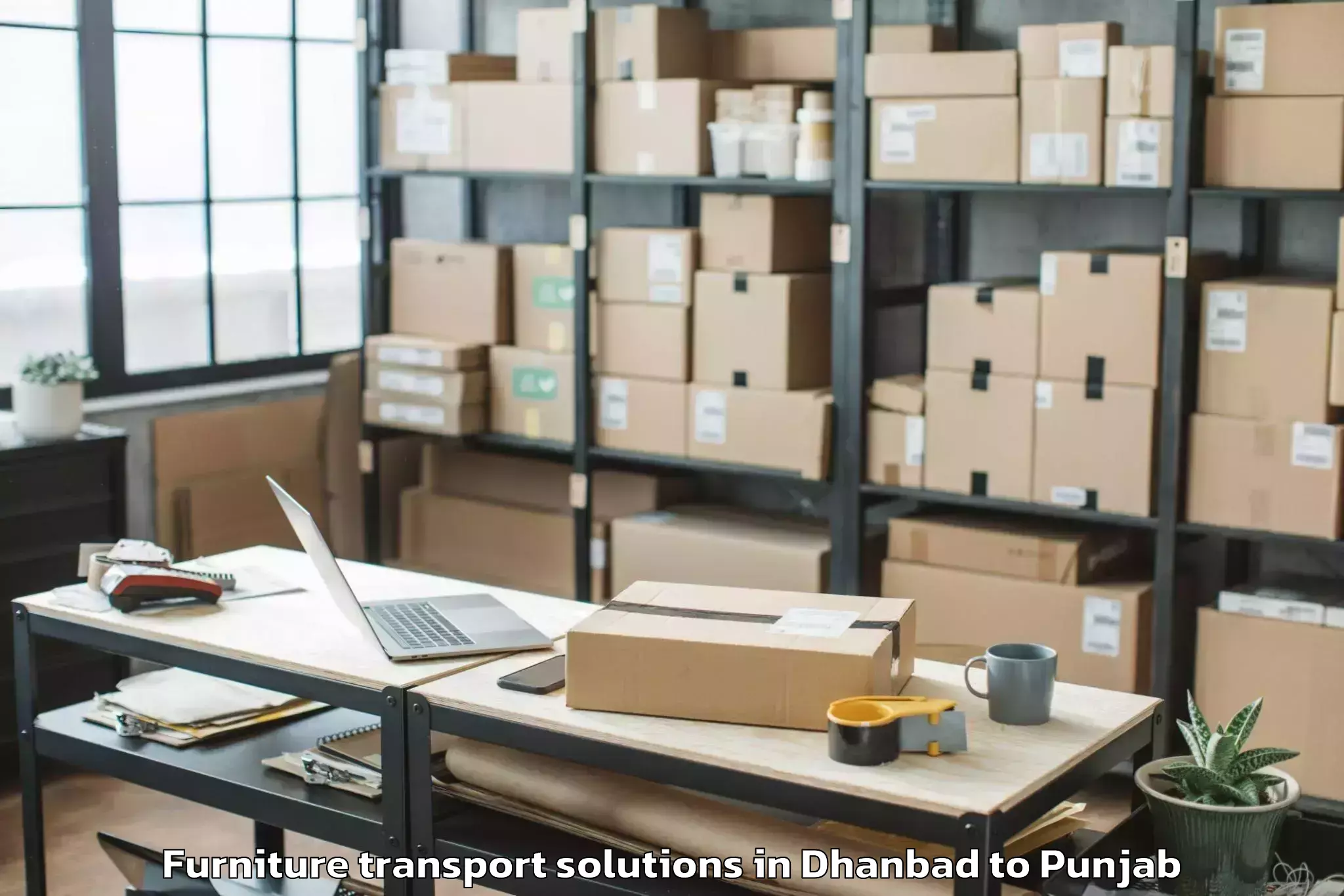 Hassle-Free Dhanbad to Talwandi Bhai Furniture Transport Solutions